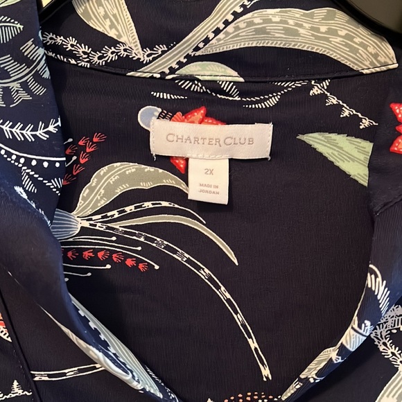 Charter Club V Neck Top - Picture 3 of 8